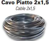 CAVO A PIATTINA 2 POLI 2X1,5 ADR - MOR 17603