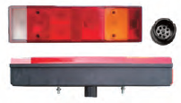 FANALE POST SX 4 PERNI C/LUCE TARGA 7 PIN - FAN FP0205